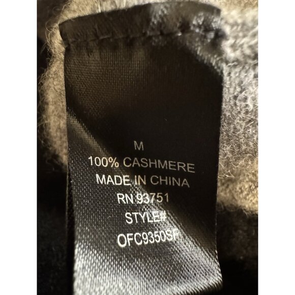 Lusso Knit Sweater Midi Dress M Medium Black Gray Cashmere Short Sleeve Washable - Picture 10 of 11